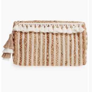 Shiraleah Mare Straw Clutch Bag Purse In Ivory And Natural